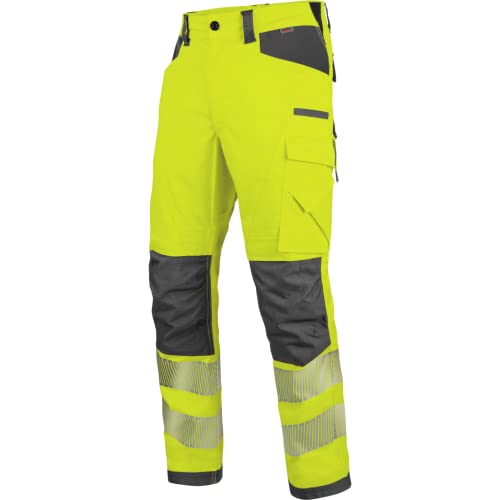 WÜRTH MODYF Warnschutz Bundhose Neon EN 20471 2 - professionelle Arbeitshose für Herren - Warnschutzhose mit Reflektoren - in der Größe 106 in Gelb Anthrazit von WÜRTH MODYF