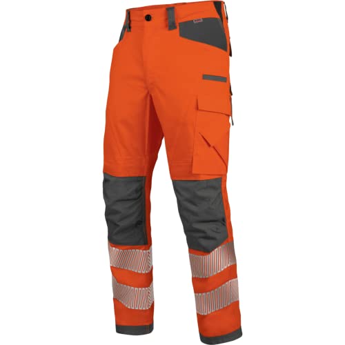 WÜRTH MODYF Warnschutz Bundhose Neon EN 20471 2 - professionelle Arbeitshose für Herren - Warnschutzhose mit Reflektoren - in der Größe 26 in Orange Anthrazit von WÜRTH MODYF