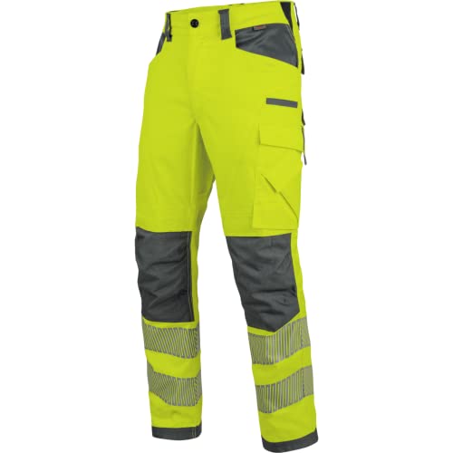 WÜRTH MODYF Warnschutz Winter Bundhose Neon EN 20471 2 - professionelle Arbeitshose für Herren - Warnschutzhose mit Knieschutztaschen - in der Größe 52 in Gelb von WÜRTH MODYF