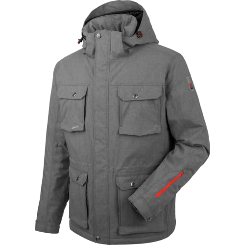 WÜRTH MODYF Winterjacke für Herren Parka Nature in Granitgrau - gemütlicher Parka mit abnehmbarer Kapuze - für Arbeit und Freizeit - in der Größe S von WÜRTH MODYF