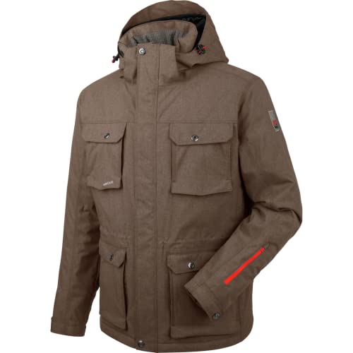 WÜRTH MODYF Winterjacke für Herren Parka Nature in Kastanienbraun - gemütlicher Parka mit abnehmbarer Kapuze - für Arbeit und Freizeit - in der Größe L von WÜRTH MODYF