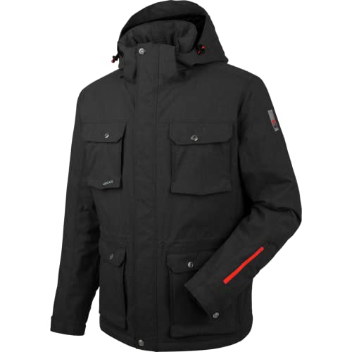 WÜRTH MODYF Winterjacke für Herren Parka Nature in Teerschwarz - gemütlicher Parka mit abnehmbarer Kapuze - für Arbeit und Freizeit - in der Größe L von WÜRTH MODYF