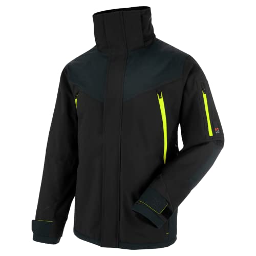WÜRTH MODYF Winterjacke für Herren Parka Performance in Anthrazit Gelb - gemütlicher Parka mit hohem Fleecekragen - perfekt für Sport - in der Größe L von WÜRTH MODYF
