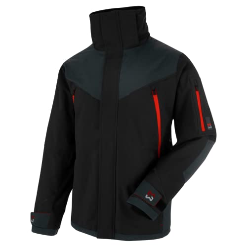 WÜRTH MODYF Winterjacke für Herren Parka Performance in Schwarz Rot - gemütlicher Parka mit hohem Fleecekragen - perfekt für Sport - in der Größe 3XL von WÜRTH MODYF