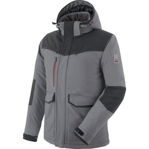 WÜRTH MODYF Winterjacke für Herren Softshelljacke Winter Stretch X in Grau – extra warme Jacke für die kalten Tage - wasserabweisend und winddicht - in der Größe L von WÜRTH MODYF