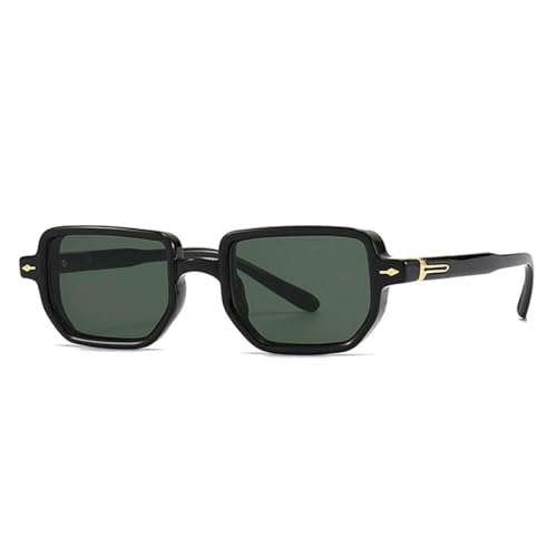 WUFANGBU Sonnenbrille Herren Beliebte Mode Rechteck Sonnenbrille Frauen Shades Uv400 Retro Gradienten Männer Quadratische Trend Nieten Sonnenbrille 5 von WUFANGBU