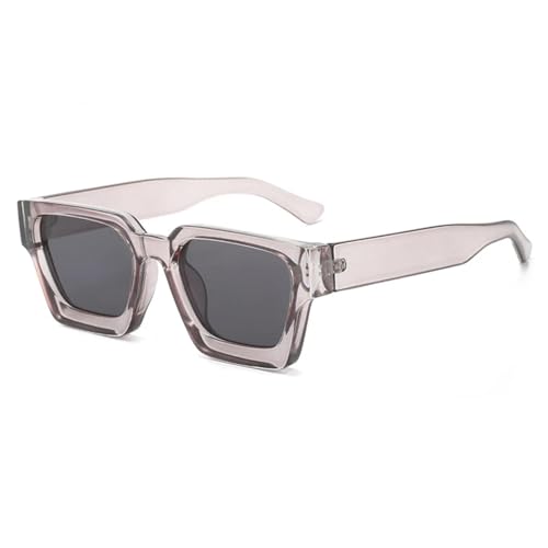 WUFANGBU Sonnenbrille Herren Beliebte Quadratische Damen-Sonnenbrille Retro-Männer Getönte Farbtöne Uv400 Graugrau von WUFANGBU