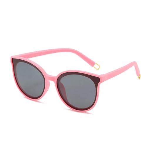 WUFANGBU Sonnenbrille Herren C2Pink Runde Kinder Polarisierte Sonnenbrille Kinder Sonnenbrille Jungen Mädchen Uv-Spiegelschutz Im Freien von WUFANGBU