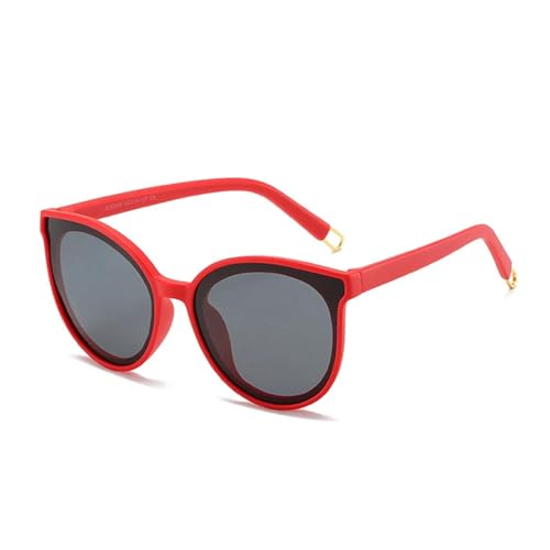 WUFANGBU Sonnenbrille Herren C6Red Runde Polarisierte Kinder-Sonnenbrille Für Kinder Jungen Und Mädchen Uv-Spiegelschutz Im Freien von WUFANGBU