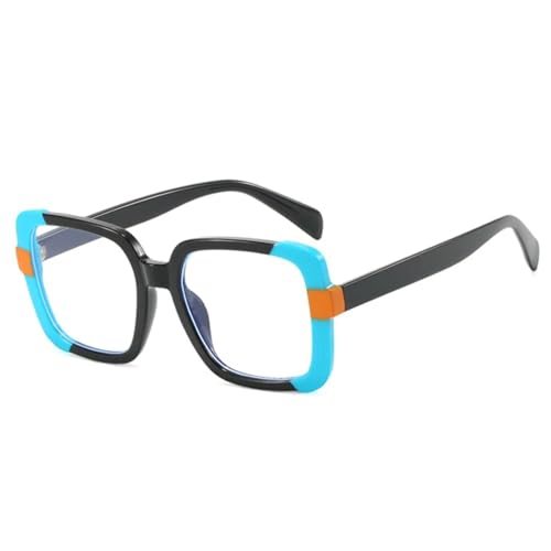 WUFANGBU Sonnenbrille Herren Damen Mode Bunte Brillengestell Klar Anti Blaues Licht Herren Brillen Schwarzblau von WUFANGBU