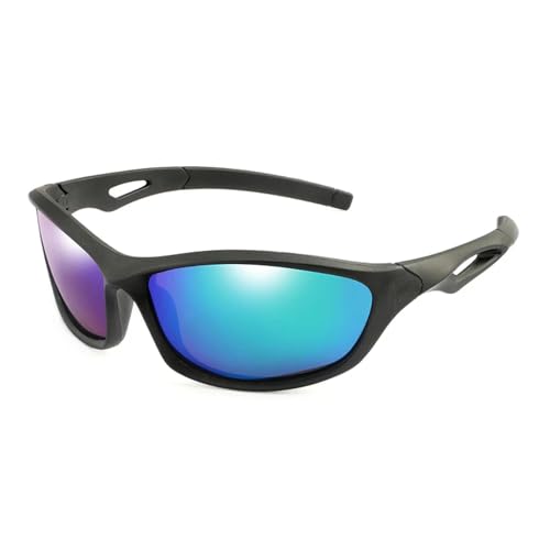 WUFANGBU Sonnenbrille Herren Jungen-Sport-Sonnenbrille Coole Sonnenbrille Outdoor-Uv-Schutzbrille Balance-Auto-Slide-Sonnenbrille Kinderbrille Schwarz Grün von WUFANGBU