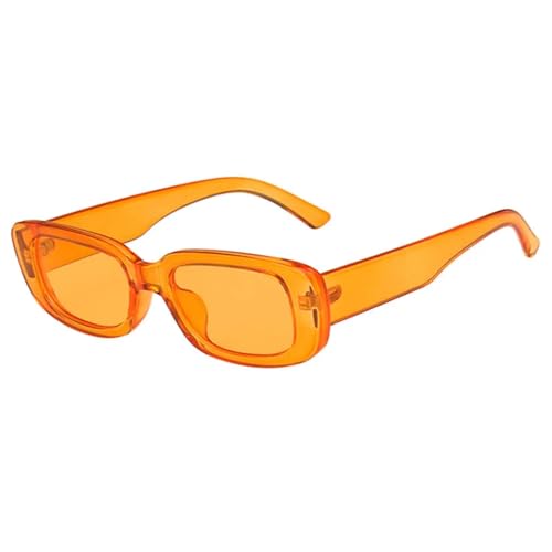 WUFANGBU Sonnenbrille Herren Kleine Quadratische Sonnenbrille Für Damen Kunststoffrahmen Farbverlaufssonnenbrille Weiblich Trendige Brille Uv400 C11Orange-Orange von WUFANGBU