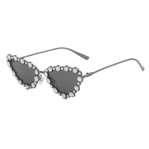 WUFANGBU Sonnenbrille Herren Kristall Damen Sonnenbrille Trend Herren Metallrahmen Sonnenbrille Farbverlauf Spiegeltöne Uv400 6 von WUFANGBU
