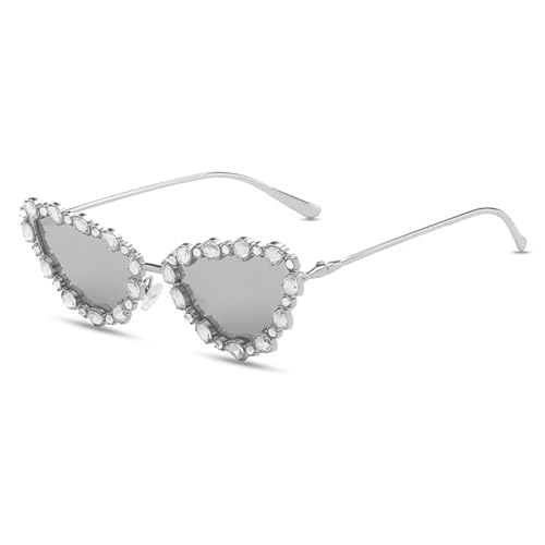 WUFANGBU Sonnenbrille Herren Kristall Damen Sonnenbrille Trendy Herren Metallrahmen Sonnenbrille Farbverlauf Spiegel Shades Uv400 1 von WUFANGBU