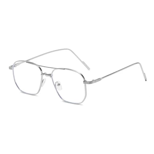 WUFANGBU Sonnenbrille Herren Mode Frauen Sonnenbrille Metall Trendy Brillen Vintage Männer Quadratische Sonnenbrille Spiegel D8 von WUFANGBU