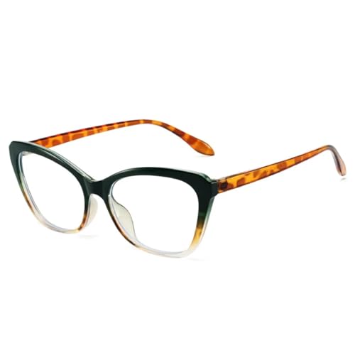 WUFANGBU Sonnenbrille Herren Mode Klar Anti-Blau Licht Frauen Brillen Rahmen Retro Frühling Scharnier Männer Rahmen Greenleopard von WUFANGBU