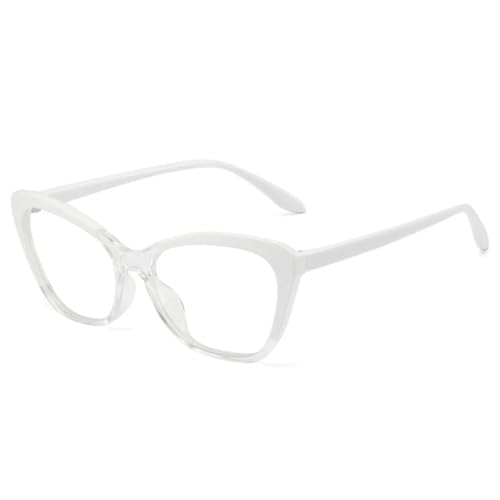 WUFANGBU Sonnenbrille Herren Mode Klar Anti-Blau Licht Frauen Gläser Rahmen Retro Frühling Scharnier Männer Rahmen Transparentweiß von WUFANGBU