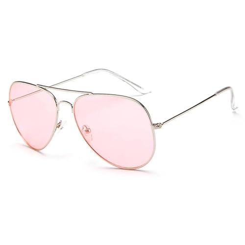 WUFANGBU Sonnenbrille Herren Mode Klare Farbe Sonnenbrille Frauen Männer Objektiv Sonnenbrille Männer Frauen Outdoor Brille Silber-Rosa von WUFANGBU