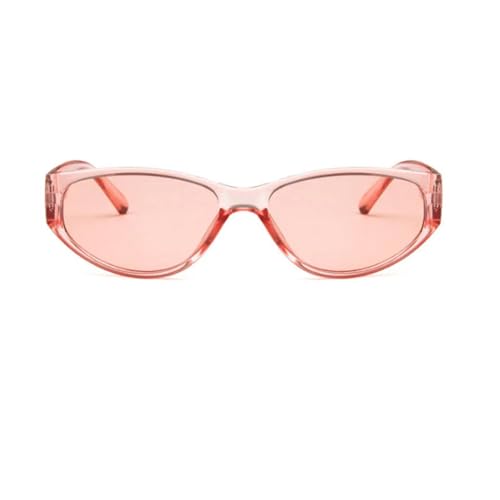 WUFANGBU Sonnenbrille Herren Mode Kleine Sonnenbrille Frauen Vintage Sonnenbrille Für Weibliche Punk Shades Uv400 Klar-Rosa von WUFANGBU