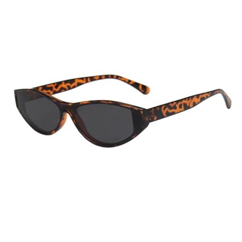 WUFANGBU Sonnenbrille Herren Mode Kleine Sonnenbrille Frauen Vintage Sonnenbrille Für Weibliche Punk Shades Uv400 Leopard-Schwarz von WUFANGBU