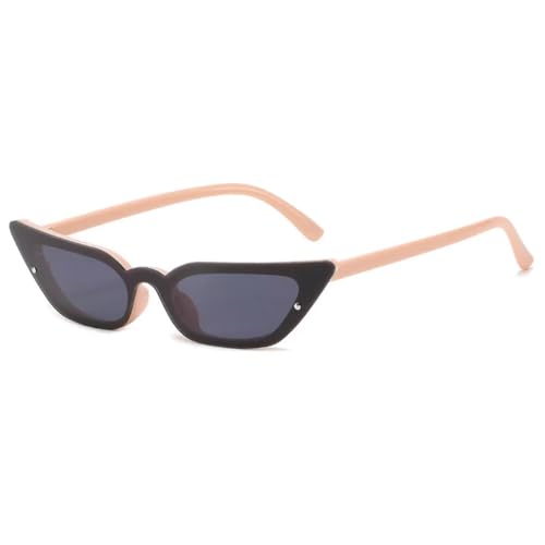 WUFANGBU Sonnenbrille Herren Mode Sonnenbrillen Damen Sonnenbrillen Weiblich Vintage Punk Brillen Uv400 Beige-Schwarz von WUFANGBU