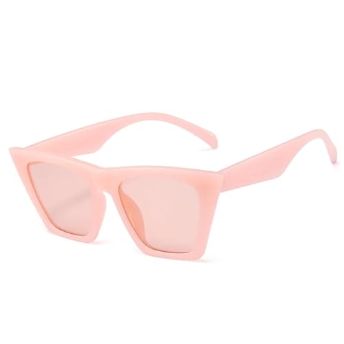 WUFANGBU Sonnenbrille Herren Modische Sonnenbrille Für Damen Modische Sonnenbrille Weibliche Trend-Sonnenbrille Braune Brillen Uv400 C3Pink-Pink von WUFANGBU