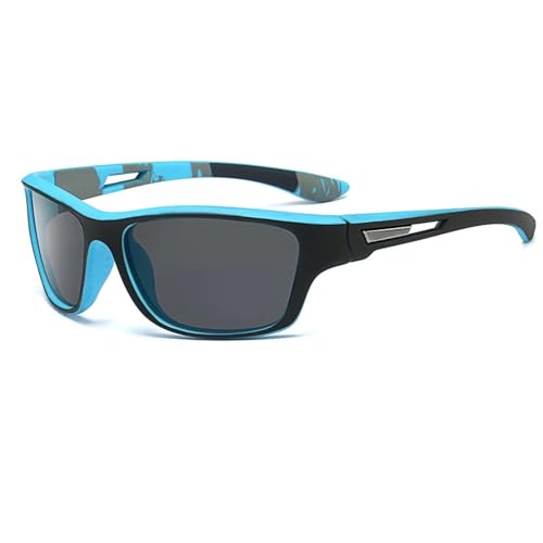 WUFANGBU Sonnenbrille Herren Polarisierte Sonnenbrille Für Herren Autofahren Sportbrille Vintage-Sonnenbrille Damen Herren Shades Eyewea Blackblue von WUFANGBU