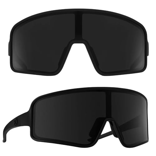 WUFANGBU Sonnenbrille Herren Polarisierte Sonnenbrille Für Jungen Und Mädchen Winddicht Outdoor Baseball Sport Uv400-Schutz Sonnenbrille Schwarz von WUFANGBU