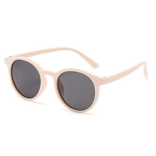 WUFANGBU Sonnenbrille Herren Polarisierte Sonnenbrille Junge Mädchen Sonnenbrille Sicherheitsbrille Candy Farbe C3Beige von WUFANGBU