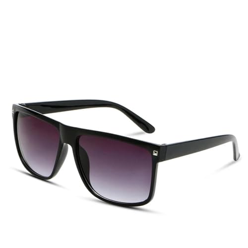 WUFANGBU Sonnenbrille Herren Quadratische Klassische Sonnenbrille Herren Sonnenbrille Vintage Uv400 Schwarz von WUFANGBU