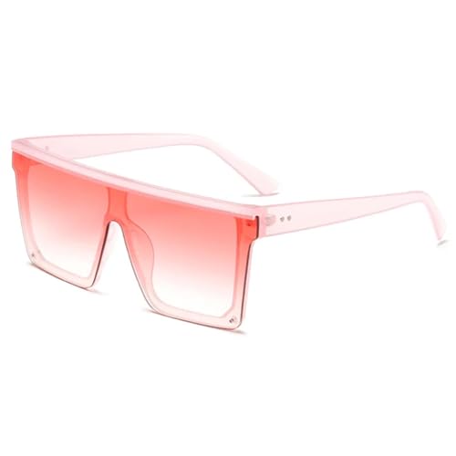 WUFANGBU Sonnenbrille Herren Quadratische Übergroße Sonnenbrille Für Damen Und Herren Vintage-Sonnenbrille Uv-Schutz Modische Brillen C7Pink von WUFANGBU