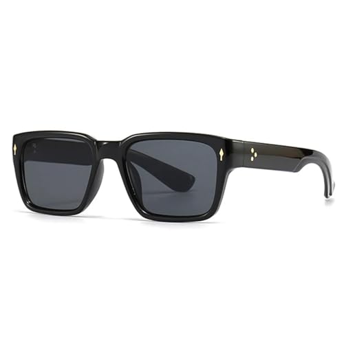 WUFANGBU Sonnenbrille Herren Retro Quadratische Nieten Sonnenbrille Frauen Mode Farbverlauf Schattierungen Trend Männer Sonnenbrille 6 von WUFANGBU