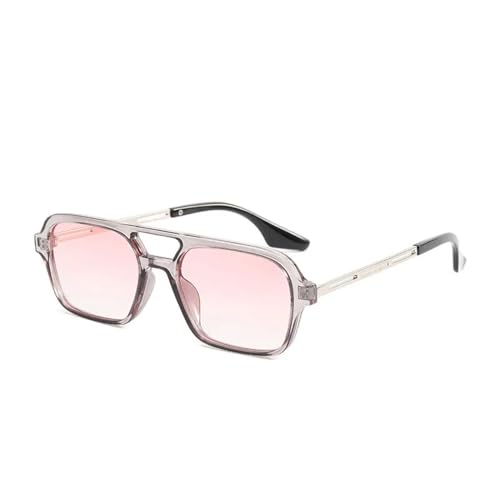 WUFANGBU Sonnenbrille Herren Retro Sonnenbrille Frauen Männer Mode Gradienten Objektiv Brillen Kleine Rechteck Steampunk Sonnenbrille Für Weibliche Uv400 C2 von WUFANGBU