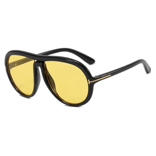 WUFANGBU Sonnenbrille Herren Retro Übergroße Pilotensonnenbrille Damen Mode Farbverlauf Schattierungen Uv400 Herren Ovale Sonnenbrille 2 von WUFANGBU