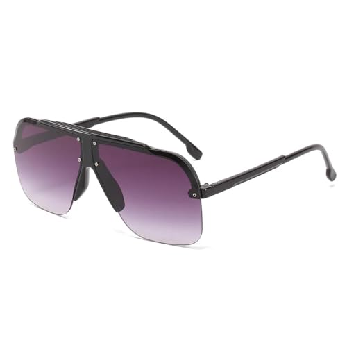 WUFANGBU Sonnenbrille Herren Sonnenbrillen Damen Herren Trends Sonnenbrillen Punk Shades Brillen Schwarz-Grau von WUFANGBU