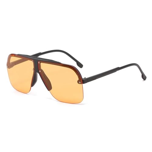 WUFANGBU Sonnenbrille Herren Sonnenbrillen Damen Herren Trends Sonnenbrillen Punk Shades Brillen Schwarz-Orange von WUFANGBU