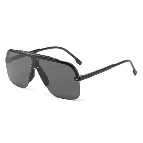 WUFANGBU Sonnenbrille Herren Sonnenbrillen Damen Herren Trends Sonnenbrillen Punk Shades Brillen Schwarz-Schwarz von WUFANGBU