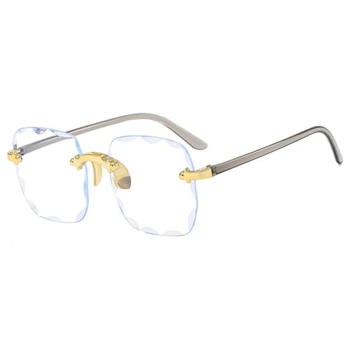 WUFANGBU Sonnenbrille Herren Transparente Computer-Brille Für Damen Und Herren Hell Großer Rahmen Quadratisch Brillen Brillen Grau von WUFANGBU