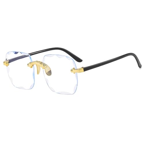 WUFANGBU Sonnenbrille Herren Transparente Computer-Brille Für Damen Und Herren Leicht Großer Rahmen Quadratisch Brillen Brillen Schwarz von WUFANGBU