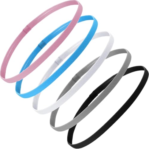 5er Pack Sport Stirnbänder Jungen Dünne Haarbänder Damen Elastische Haarbänder Anti-Rutsch Stirnbänder Stirnschweißbänder Kinder Sport Stirnbänder Geeignet für Fußball, Yoga und Laufen 5er Pack Sport Stirnbänder Jungen Dünne Haarbänder Damen Elastische Haarbänder Anti-Rutsch Stirnbänder Stirnschweißbänder Kinder Sport Stirnbänder Geeignet für Fußball, Yoga und Laufen von WUFKOP