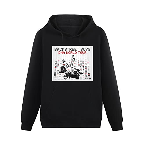 Backstreet Boys DNA World Tour Mens Black Hoodie Printed Pullover Sweatshirt 3XL von WUGUI