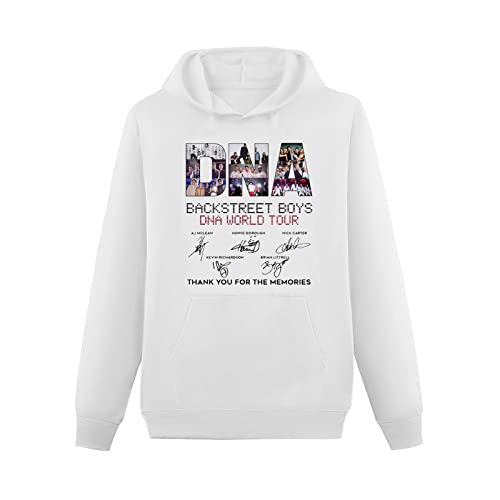 Backstreet Boys Music Lovers White Hoodie Printed Pullover Sweatshirt L von WUGUI