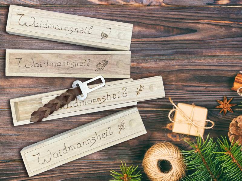 Geschenkbox & Gurtstecker | Jäger Jägerin Tools Jagdzubehör Geschenk Mitbringsel Werkzeug Nützliches Weihnachten Wichteln von WUIDSCHUTZ