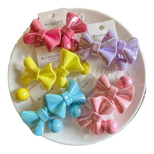 2 Stück niedliche einfarbige Schleife Prinzessin Kopfbedeckung Kinder elastische Haarbänder Kinder Haarseile Mädchen Haarschmuck (Rosa) von WUJIHE