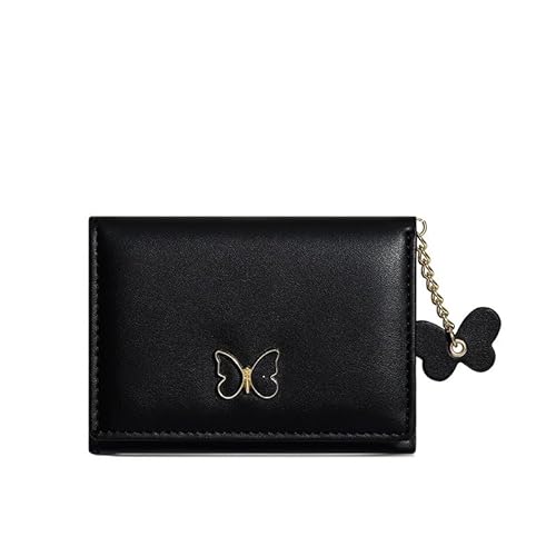 Cartoon kurze dreifach gefaltete Geldbörse Multi Card Cute Mini Münzbörse Damen Münzbörse, 5BLACK, Einheitsgröße von WUJIHE