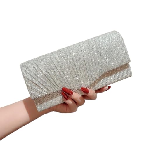 Damen Abendessen, Clutch, gefaltet, glänzend, hochwertig, Glitzer, Party, Geldbörse, elegante Schultertasche für Frauen, Toffee Chair 2, Einheitsgröße von WUJIHE