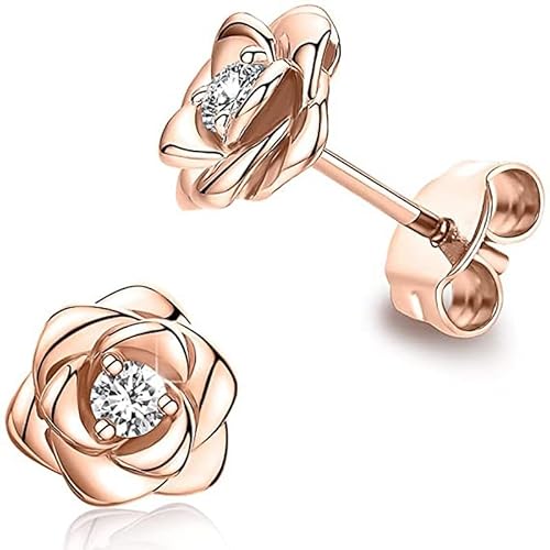 Ewigkeitsblumen-Ohrstecker mit romantischen Rosenohren, Accessoires für Damen, für den täglichen Gebrauch, elegante Ohrringe, klassischer Schmuck, Einheitsgröße Ewigkeitsblumen-Ohrstecker mit romantischen Rosenohren, Accessoires für Damen, für den täglichen Gebrauch, elegante Ohrringe, klassischer Schmuck, Einheitsgröße von WUJIHE