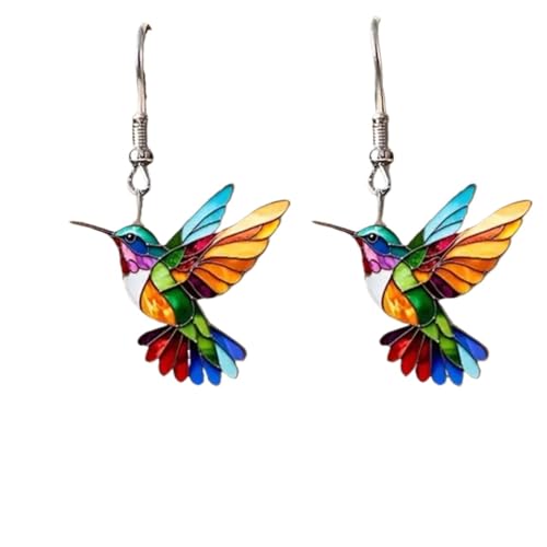 Kreuzgrenze Frühlingsfest bunte Vogel-Acryl-Ohrringe aus Europa und Amerika, Retro-Ohrringe, Einheitsgröße Kreuzgrenze Frühlingsfest bunte Vogel-Acryl-Ohrringe aus Europa und Amerika, Retro-Ohrringe, Einheitsgröße von WUJIHE