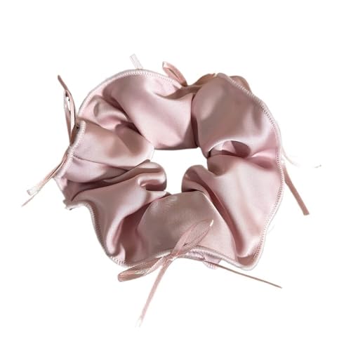 Modische Haargummis mit süßer Schleife, einfarbig, für Damen und Mädchen, Temperament-Haarseil, Gummiband (1) von WUJIHE