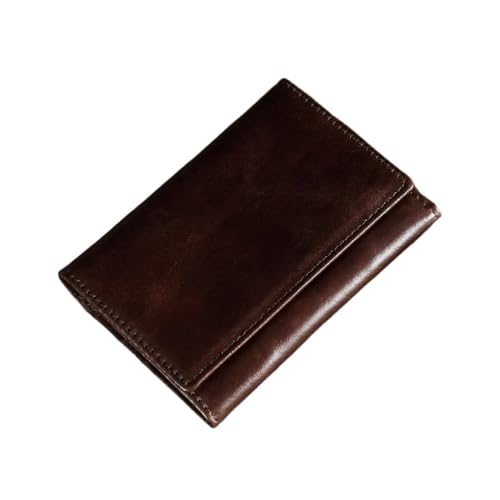 WUJIHE Kurze Geldbörse aus echtem Leder, Multi-Slot-Öl-Wax-Tonabnehmertasche, Visitenkartenhalter, Retro-Ochsen-Pickup-Geldbörse, Größe S: 2, Einheitsgröße von WUJIHE